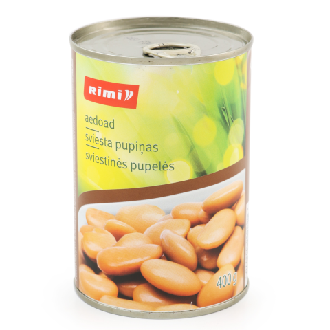 Sviestinės pupelės RIMI, 400 g / 250 g