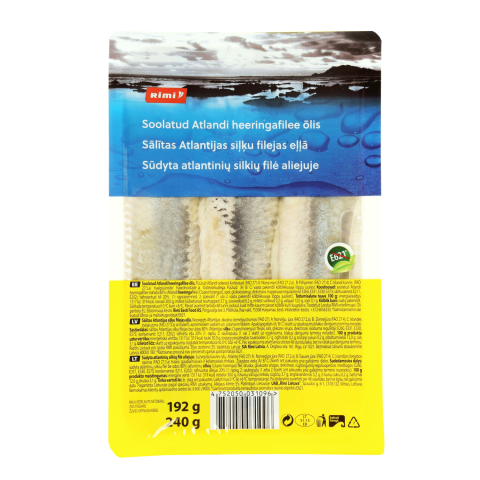 Sūdyta silkių filė aliejuje RIMI 240G/192G