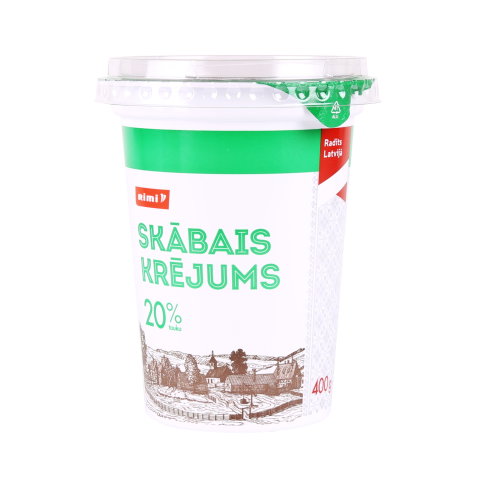 Skābais krējums Rimi 20% 400g