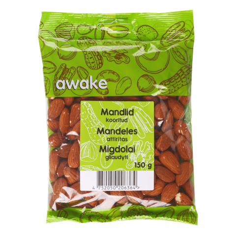 Gliaudyti migdolai AWAKE, 150g