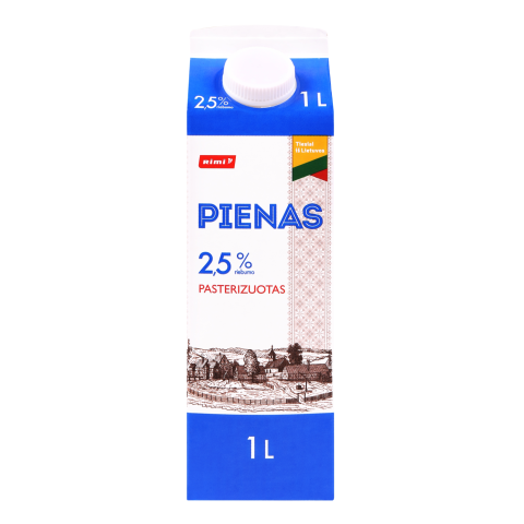 Pienas RIMI, 2,5 % rieb., 1 l