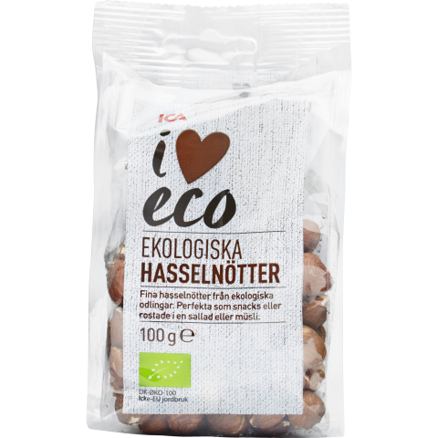 Ekologiški lazdynų riešutai I LOVE ECO, 100g