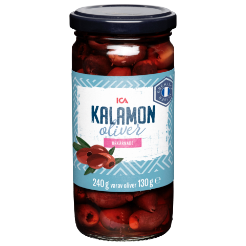 Alyvuogės KALAMON be kaul. ICA, 240 g / 130 g