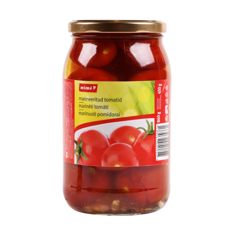 Marinuoti pomidorai RIMI, 860g/450g