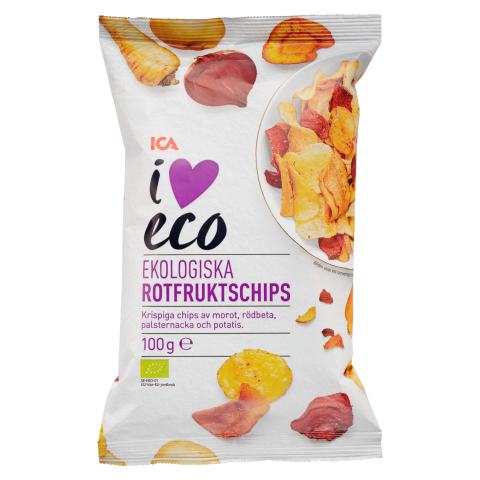 Ekol.šakniavais. traškučiai I LOVE ECO, 100g