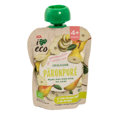 Ekol. kriaušių tyrė I LOVE ECO, 4 mėn, 90 g