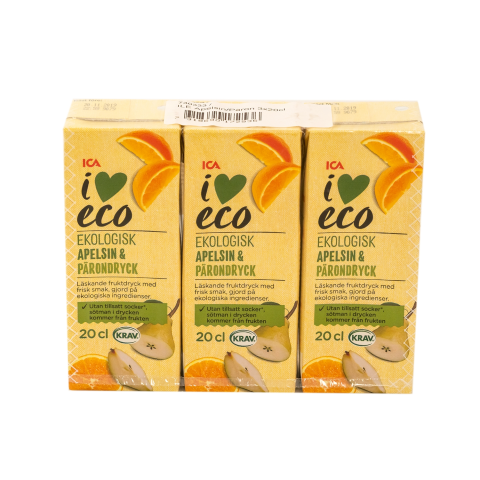 Ekol. sulčių gėrimas I LOVE ECO, 3 x 200 ml