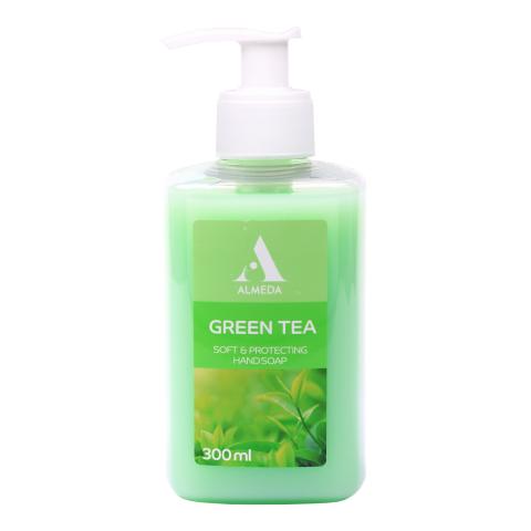 Skystas rankų muilas ALMEDA GREEN TEA, 300 ml