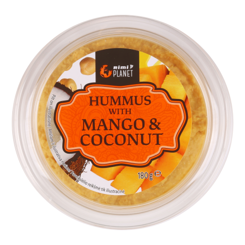 Humusas RIMI PLANET su mangais,kokosais, 180g