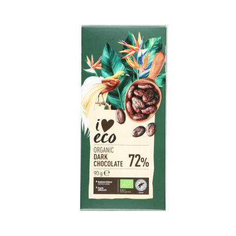 Tumšā šokolāde I love Eco 72% BIO 90g