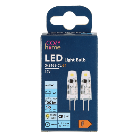 LED lemputė COZY HOME, 1.0W G4 100lm 2vnt