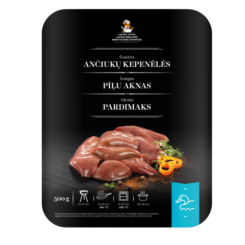 Šviež. ančiukų kepenėlės LAPINO PUOTA, 500 g