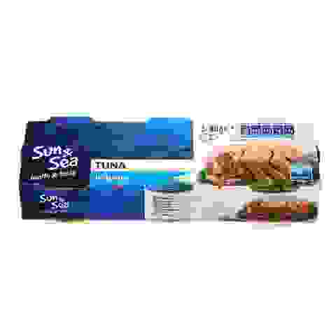 Tunų gabaliukai savo sultyse SUN&SEA, 3 x 80g