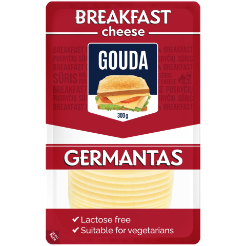 Pjau. sūris GERMANTAS GOUDA, 45 % rieb. 300 g