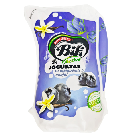 Jogurtas su mėl. ir van. BIFI ACTIVE,2%,0,9kg