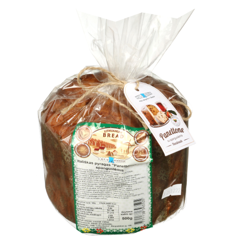 Itališkas pyragas PANETTONE su span.500g
