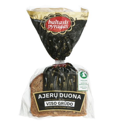 AJERŲ duona su viso grūdo miltais, 650g