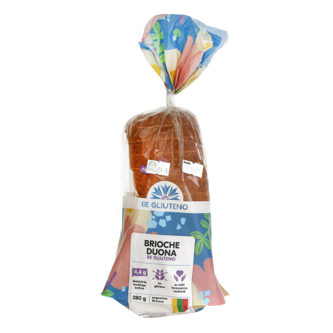 Be gliuteno šviesi duona BRIOCHE, 280 g