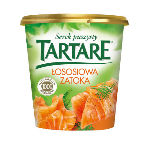 Varškės kremas su lašiša ir krap.TARTARE,140g