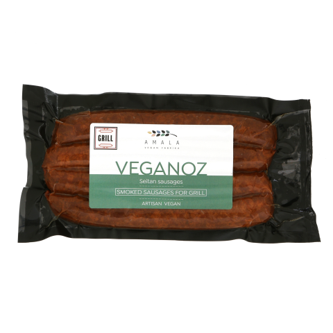 Rūkyt. veganiškos dešrelės AMALA VEGANOZ,150g