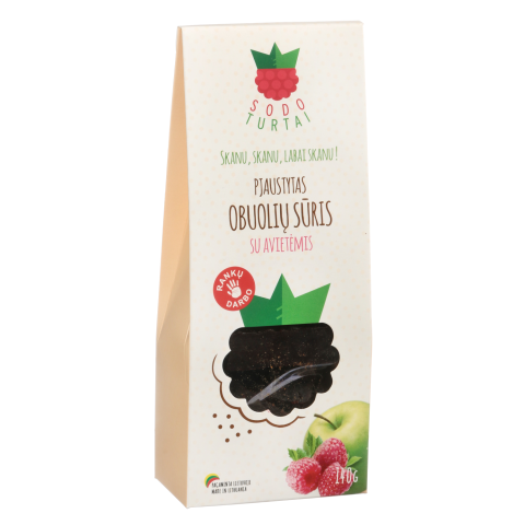 Obuolių sūris su avietėm.pj.SODO TURTAI,140g
