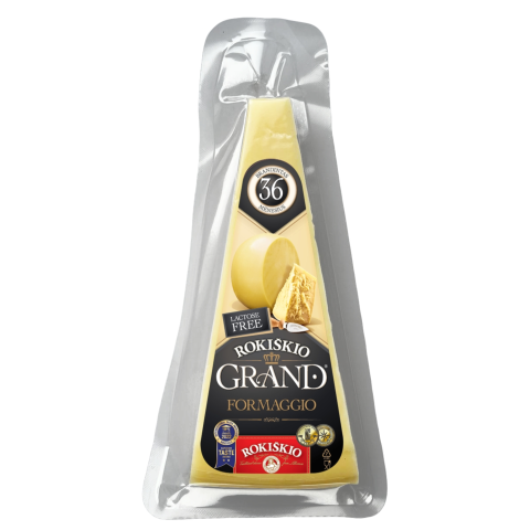 Kiet. sūris ROKIŠKIO GRAND, 37%, 36 mėn, 180g