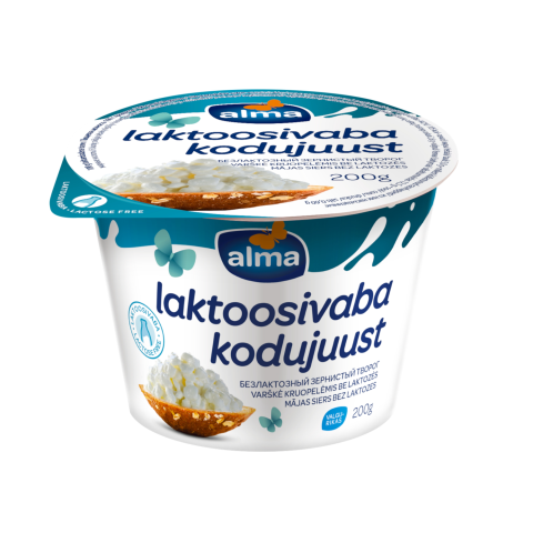 Varškė kruopelėmis be lakt. ALMA, 5 %, 200 g