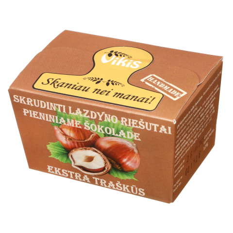 Skr. lazdyno riešutai pien. šok. BIRŽĖ, 125 g