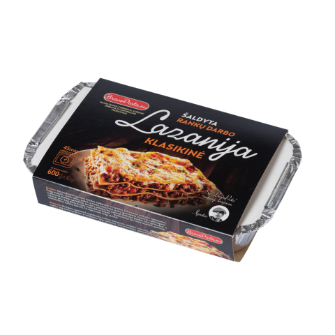 Šald. lazanija su jautiena BRAVO PASTA, 600g