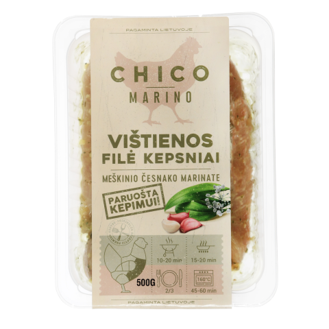 Višt.kepsneliai česn.marin.CHICO MARINO, 500g