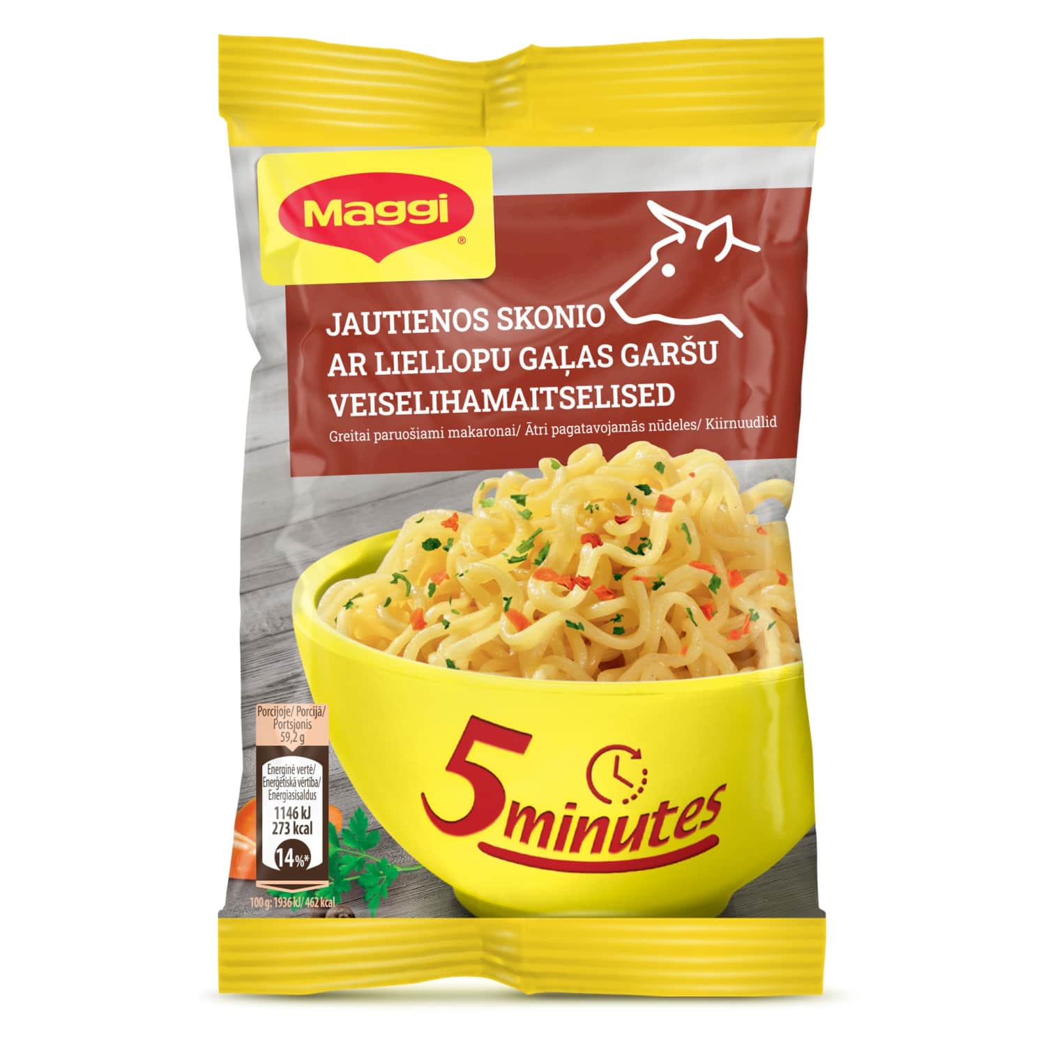 Rimi – akcija / nuolaida: Makaronai jautienos skonio MAGGI, 59,2 g