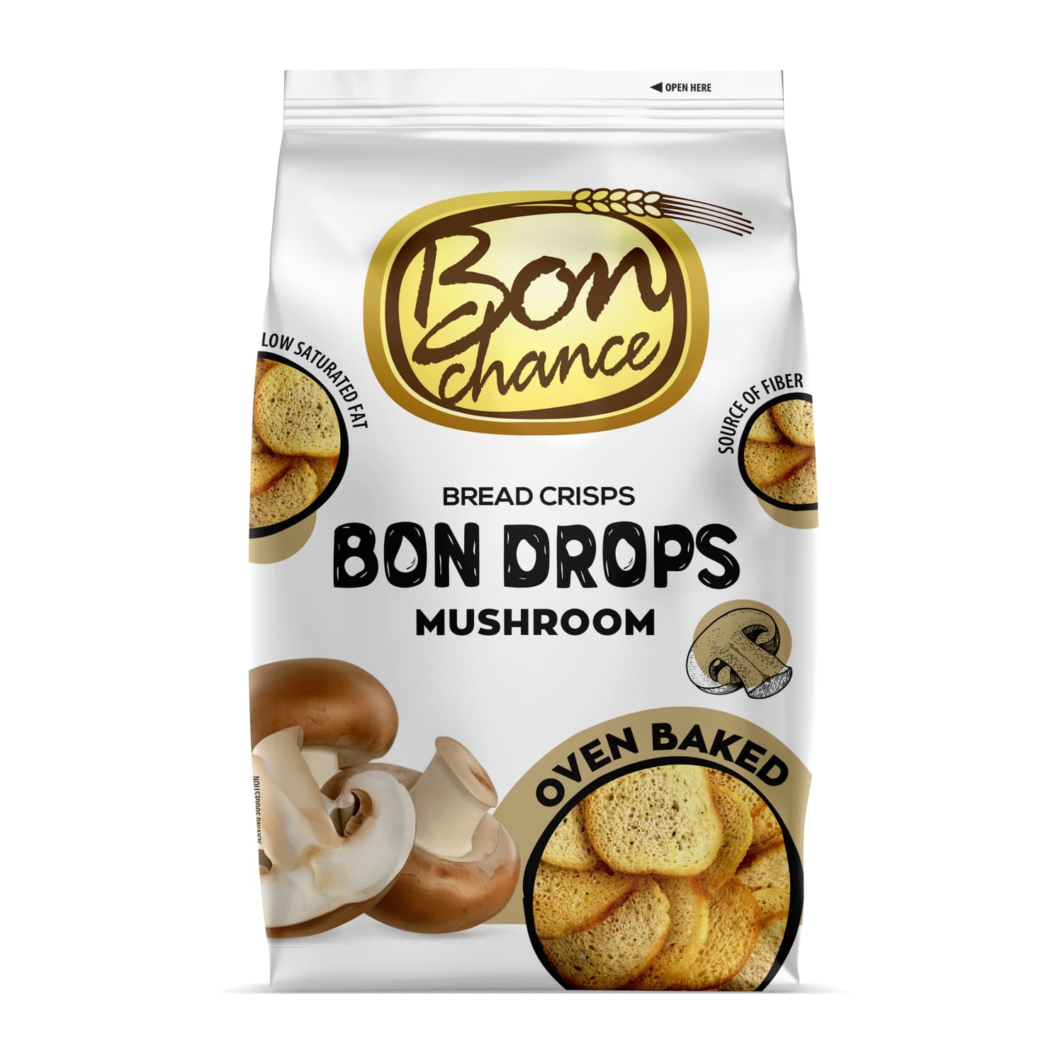 Maizes čipsi Bon Drops ar sēņu garšu 70g
