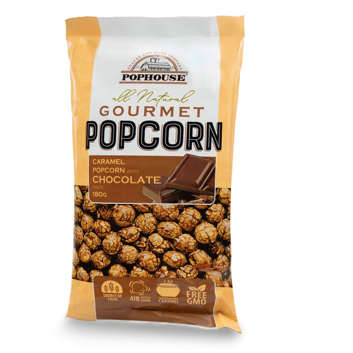 Popkorns Pophouse kar., šokolādes garšu 180g