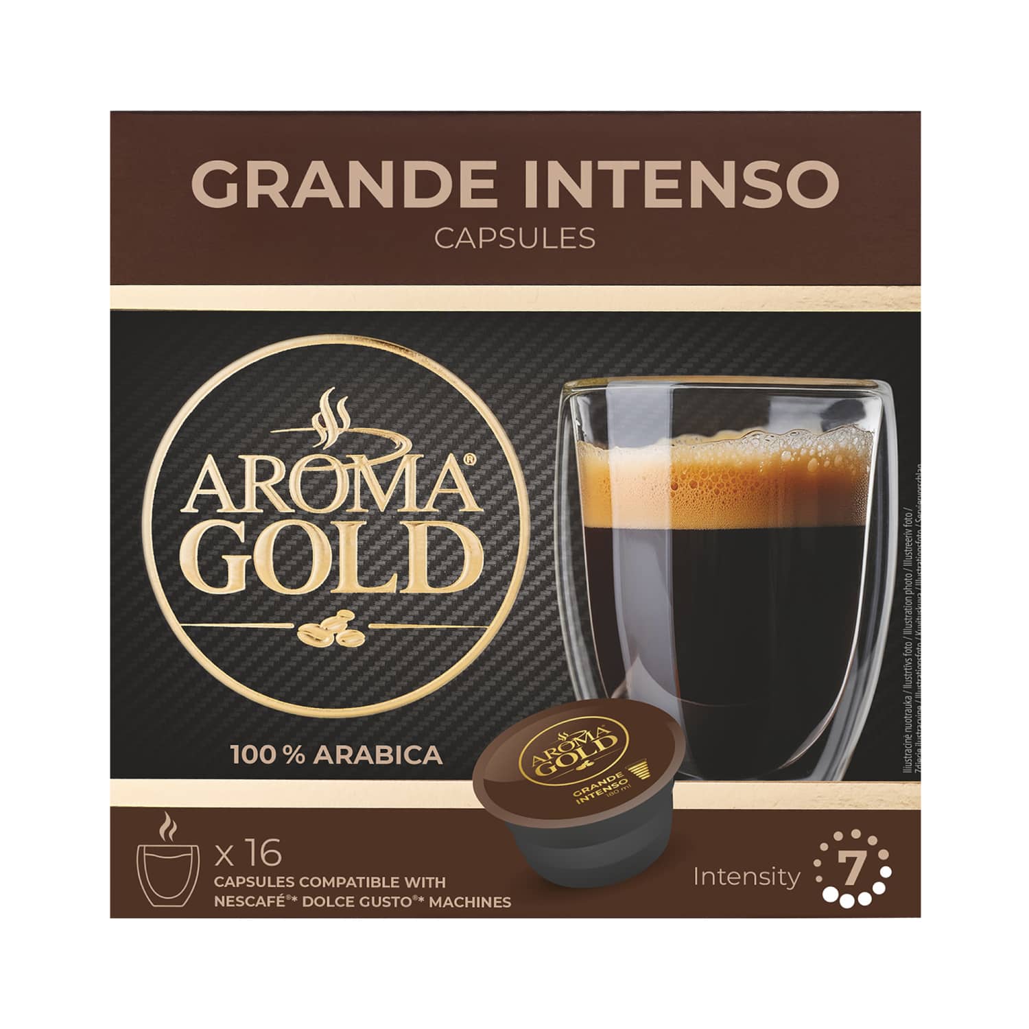Kohvikapslid Aroma Gold Grande Intenso 128g