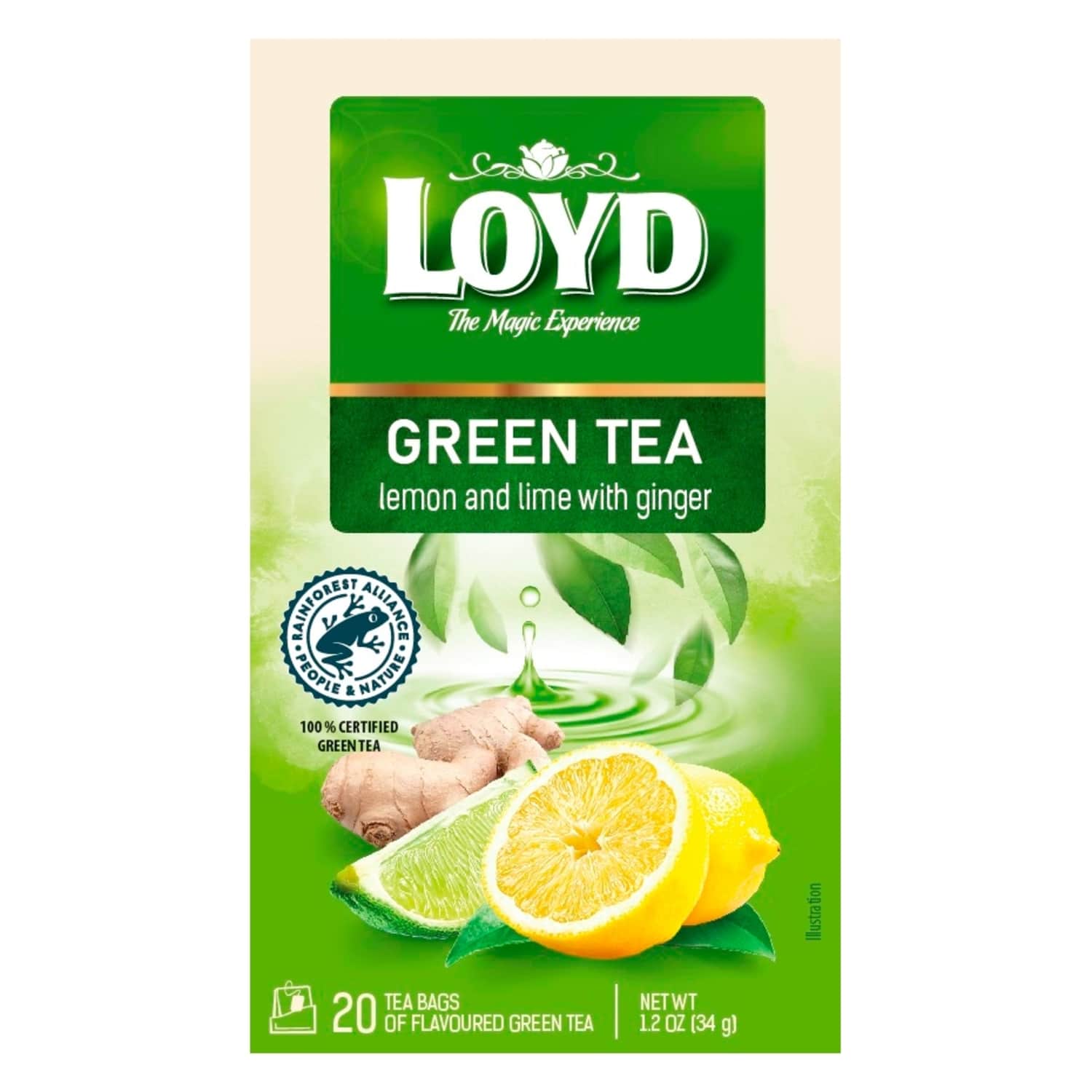 Citrinų skonio žalioji arbata LOYD, 34 g