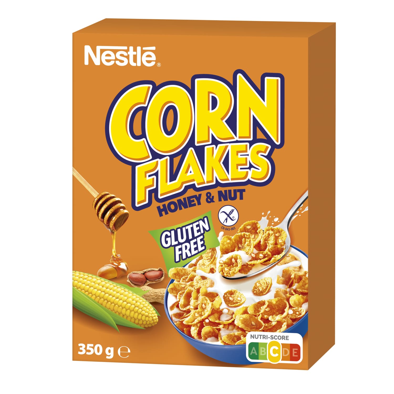 Brokastu pārslas Nestle medus/riek. b/g 350g