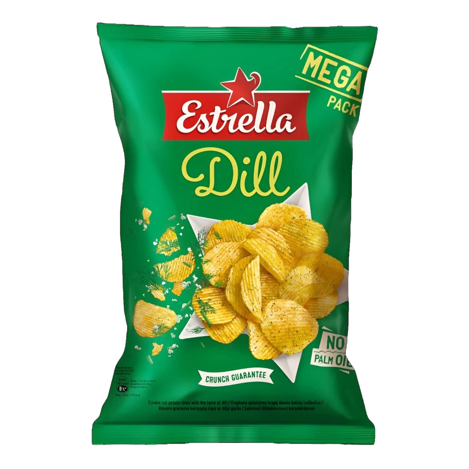 Čipsi Estrella ar dillēm, rievoti 250g