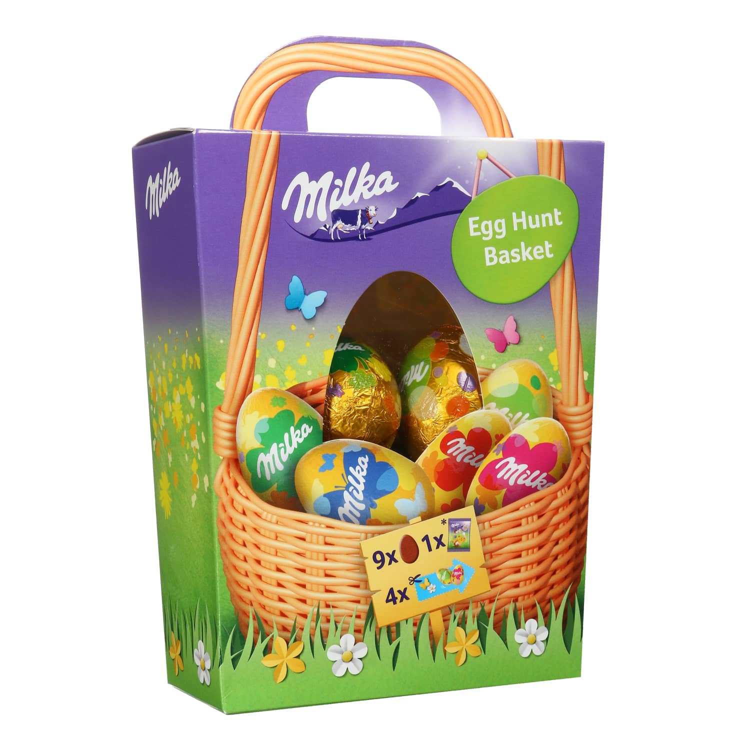 Šokolad. kiaušiniai MILKA krepšelyje, 162 g