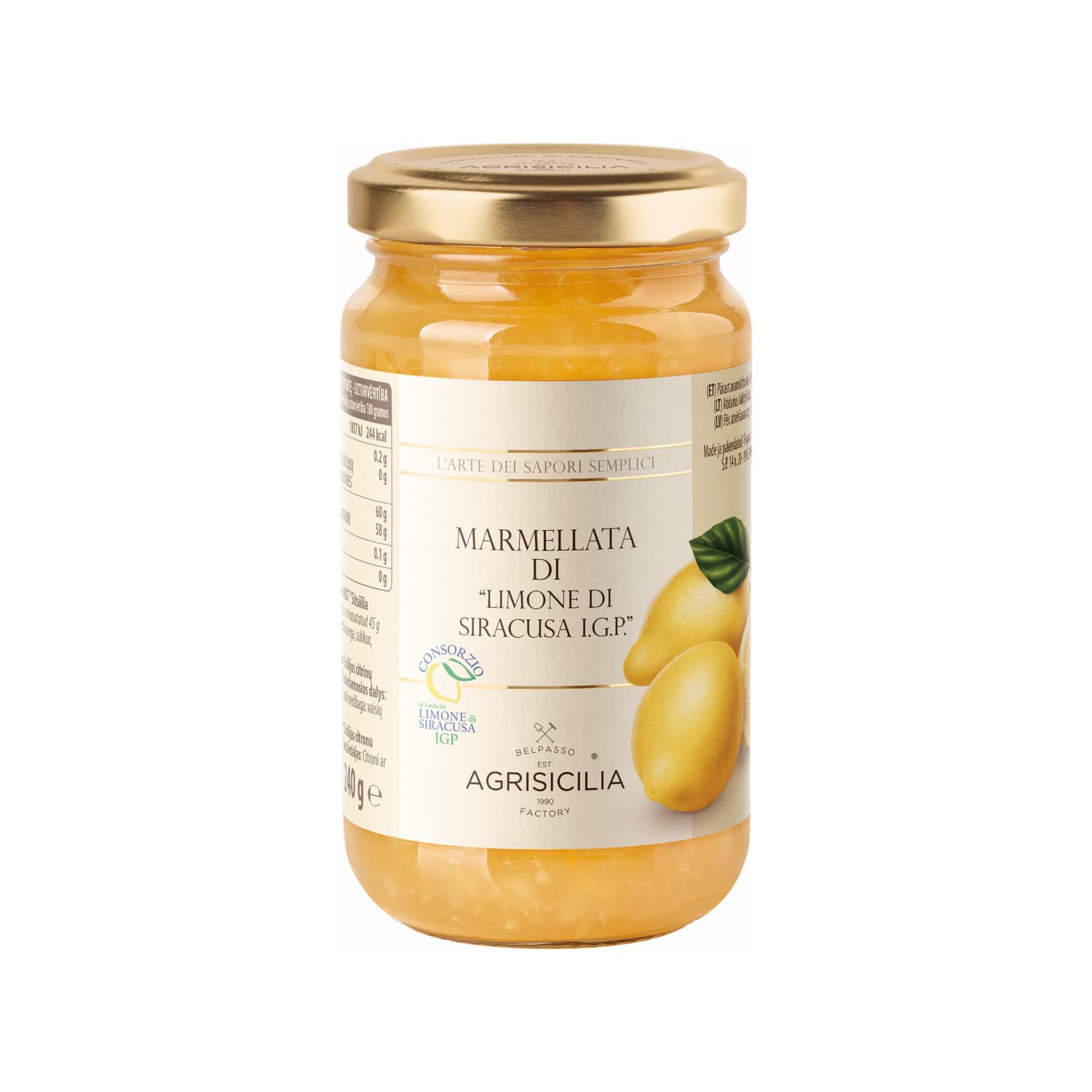 Ievārījums Agin Sirakūzas citronu 240g
