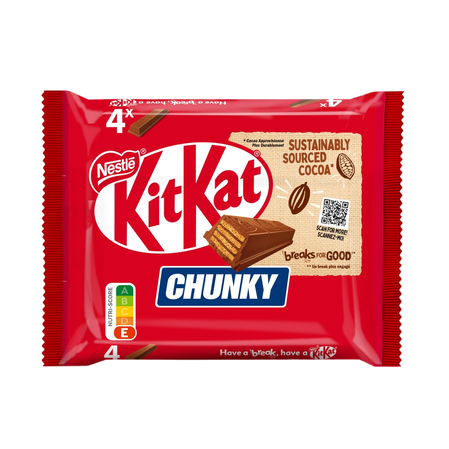 M.pakk Kit Kat Chunky vahvel piimašok. 4x40g