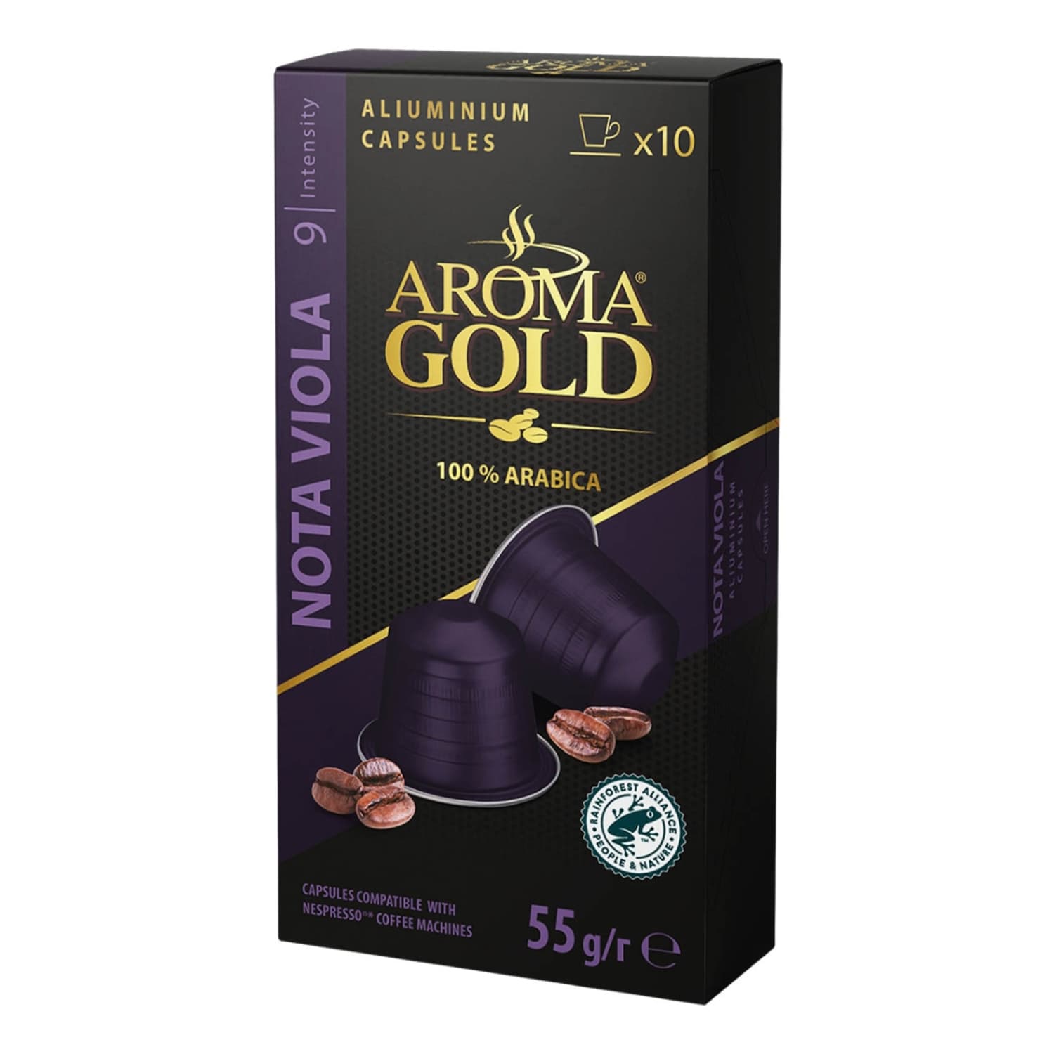 Kafijas kaps. Aroma Gold Nota Viola 10x5,5g