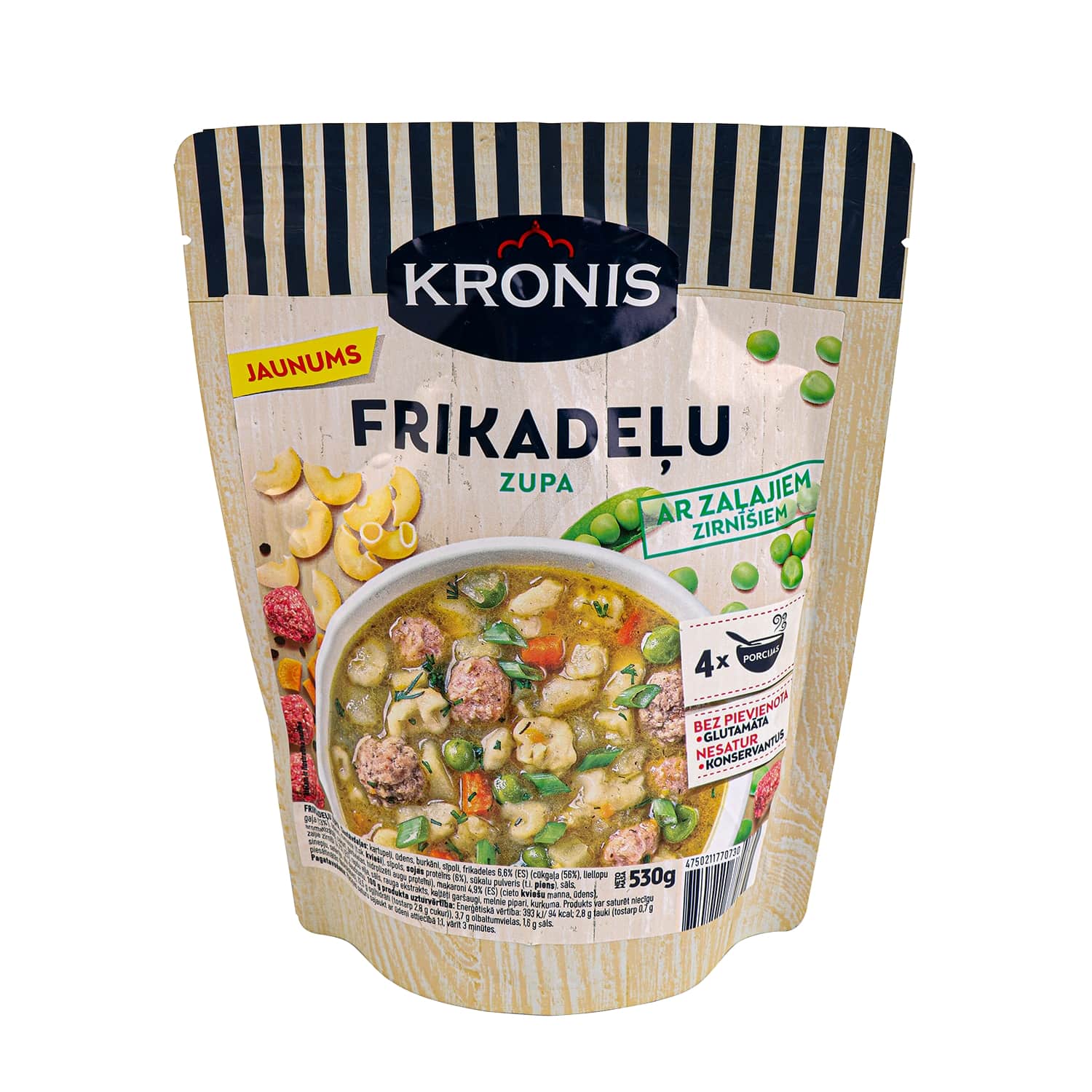 Frikadeļu zupa Kronis ar zaļajiem zirn. 530g