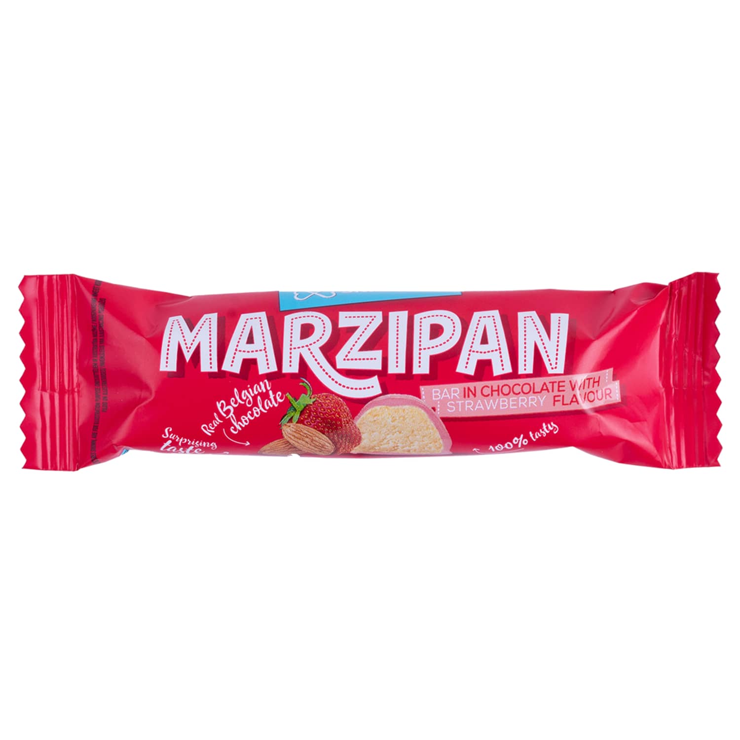 Batoniņš Skrīveru marcipāna zemeņu šok. 40g