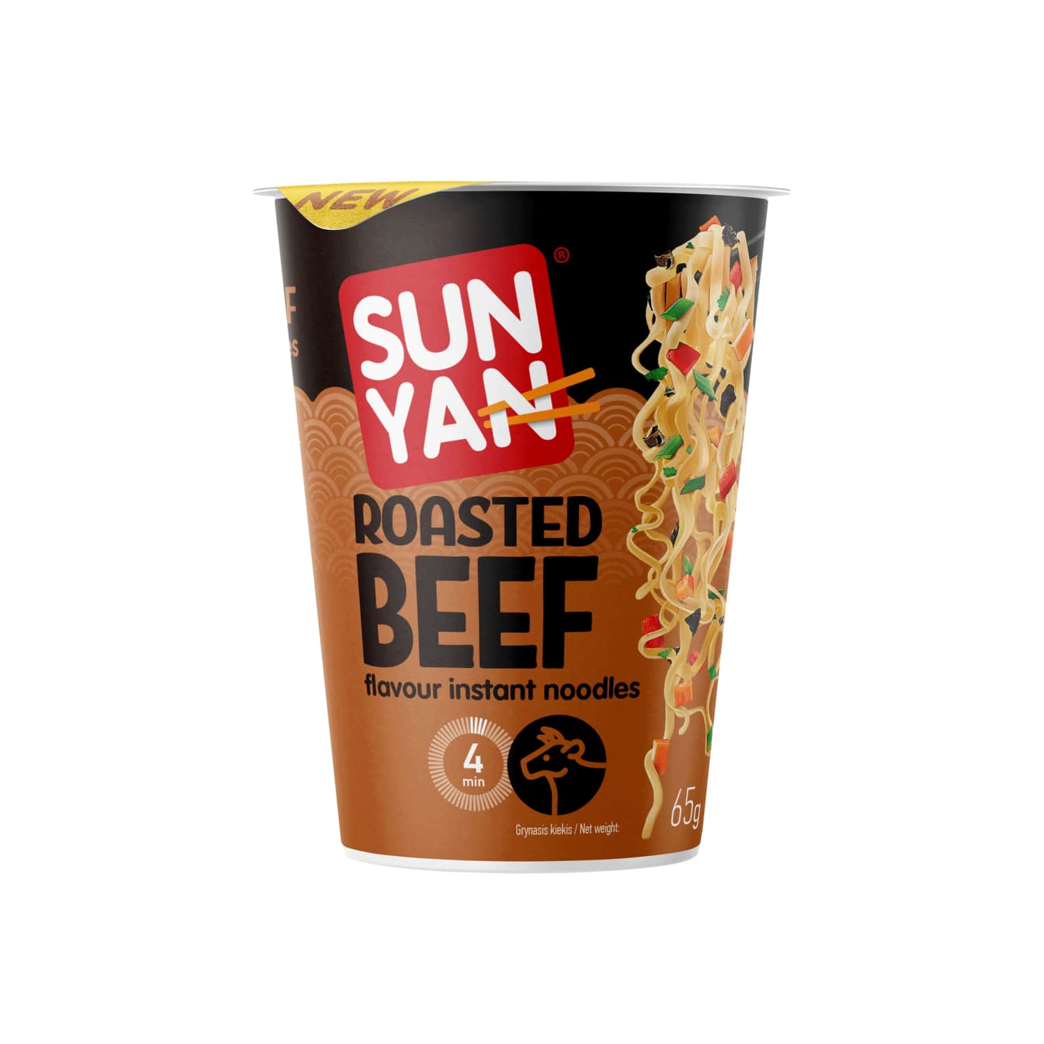 Ā/p nūdeles Sun Yan ar liellopa garšu 65g