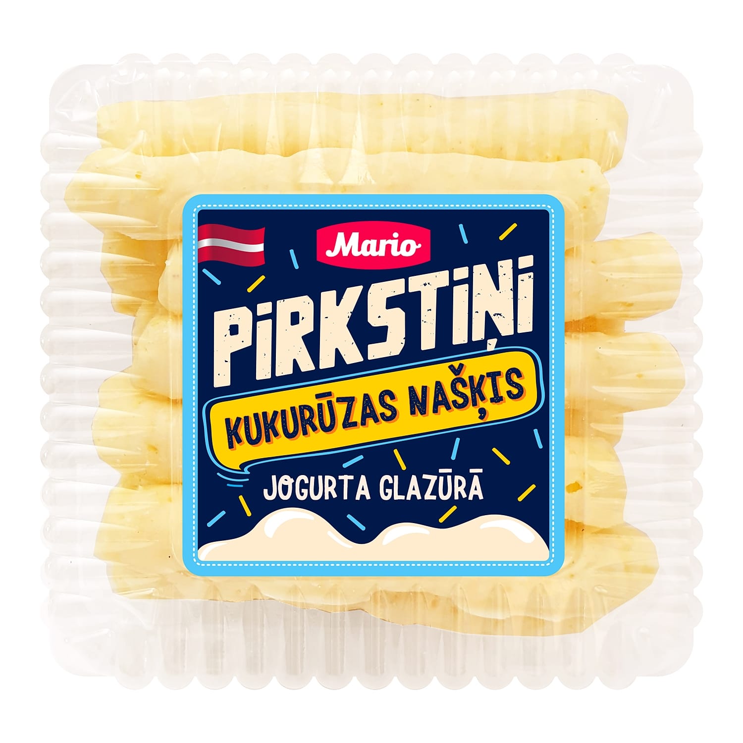 Kukurūzas našķis Pirkstiņi jogurta glaz. 120g
