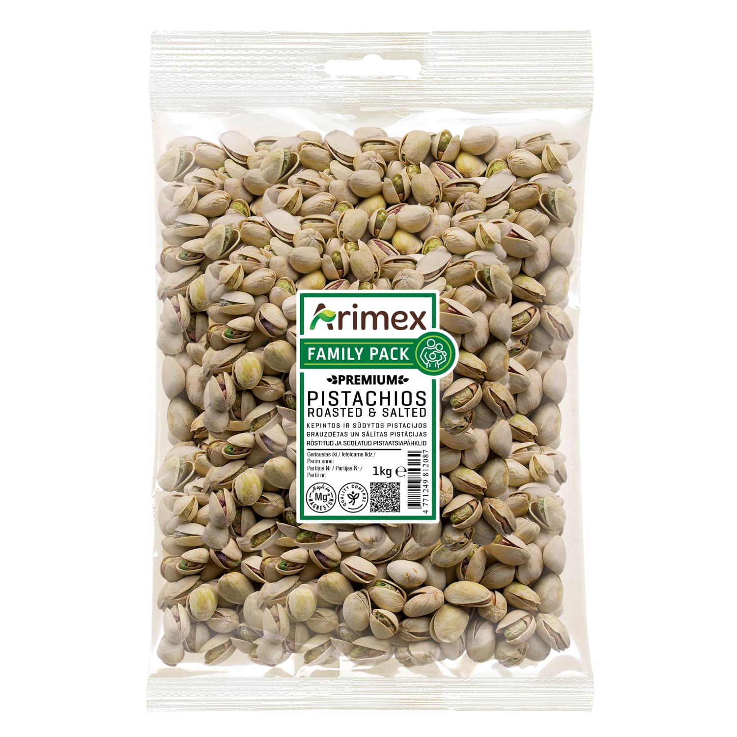 Pistaatsiapähklid röst.-soolatud Arimex 1kg