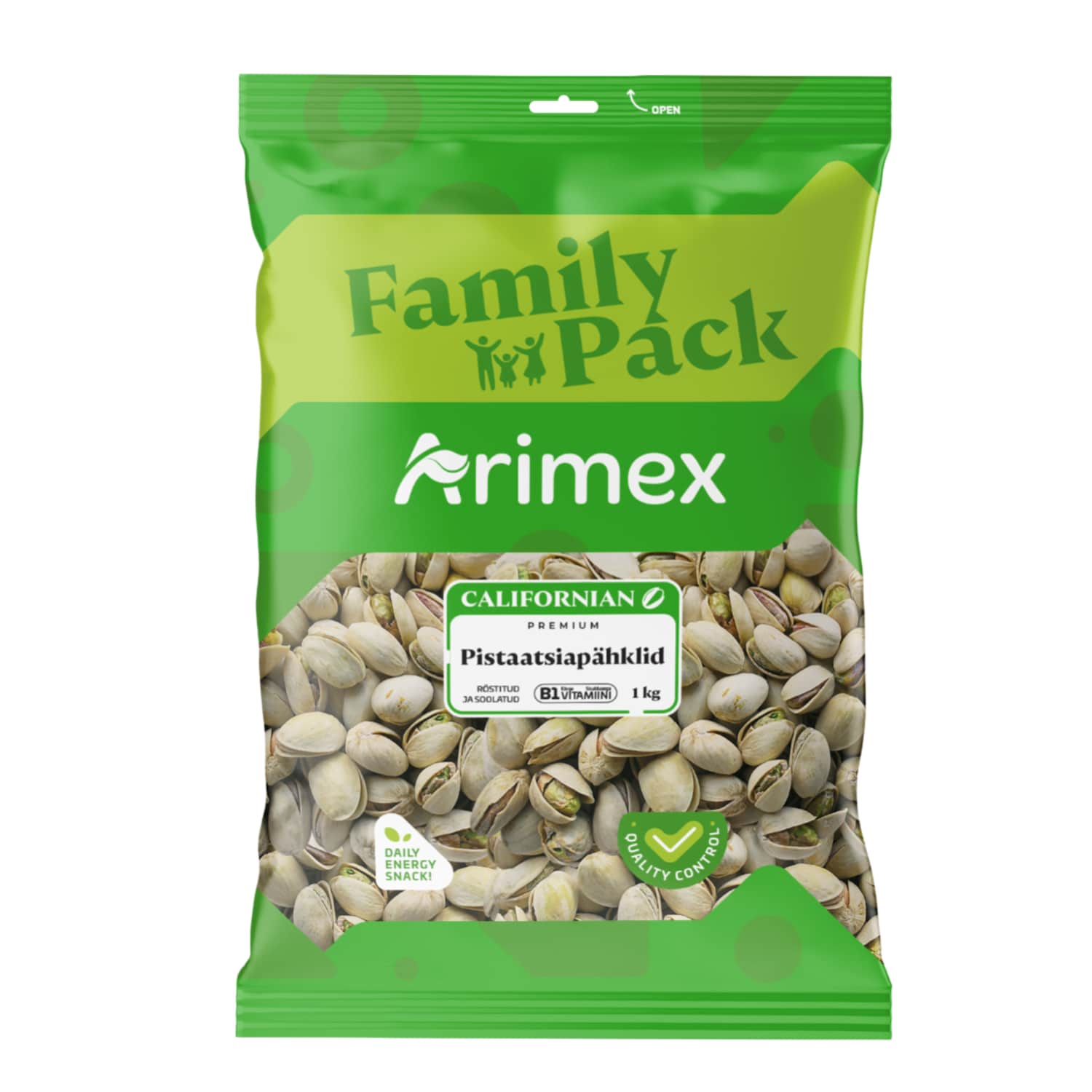 Pistācijas Arimex grauzdētas,sālītas 1kg
