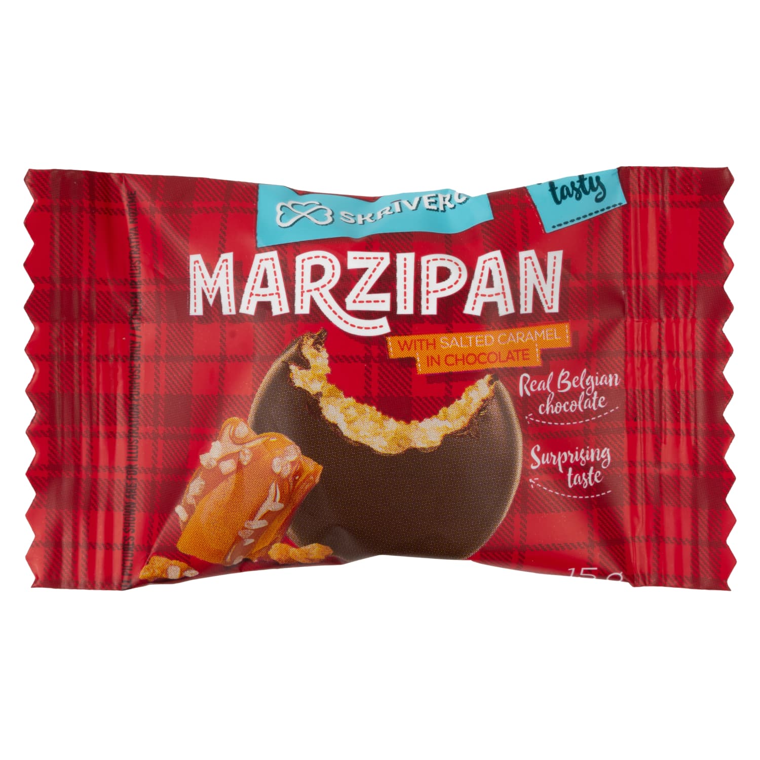 Marcipāns Skrīveru šokolādē ar sāl. karam. Kg