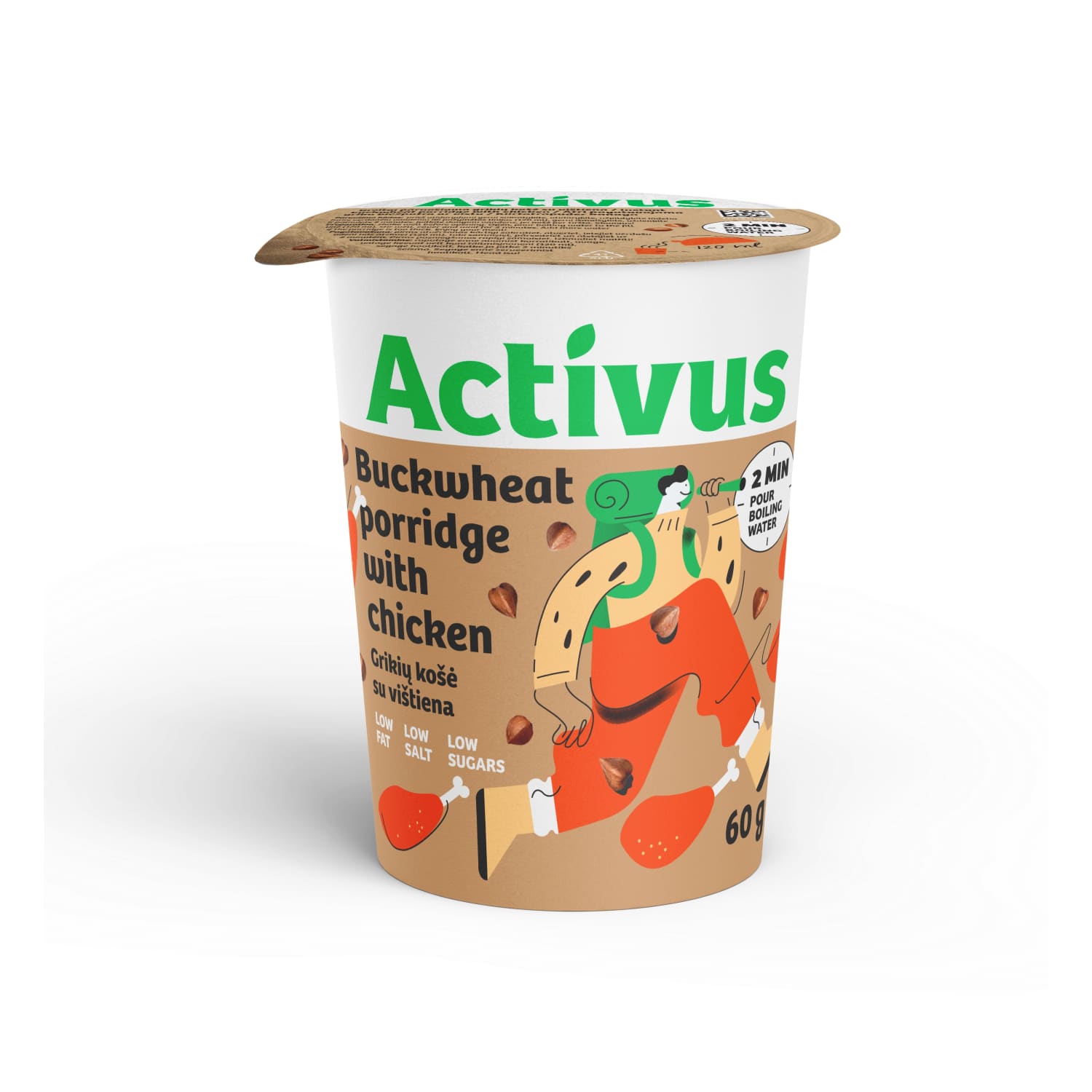 Ā/p griķu biezputra Activus ar vistu 60g