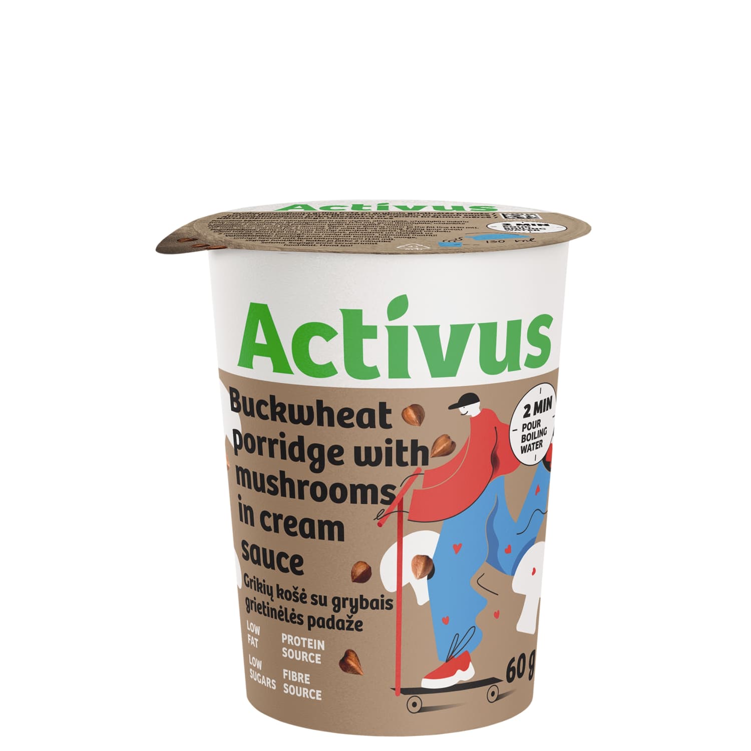 Ā/p griķu biezputra Activus ar sēnēm 60g